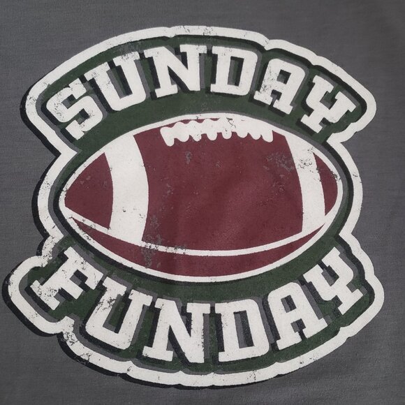 LulaRoe Liv Sunday Funday T-shirt Size S Gray Football Tee Short Sleeve - Picture 2 of 5
